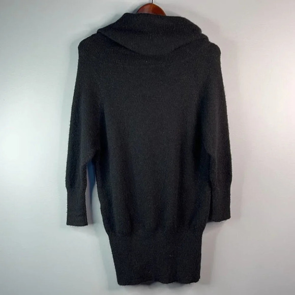 KENDALL & KYLIE Mohair Wool Blend Sweater Cowl Neck Black Off The Shoulder XS - Picture 6 of 11